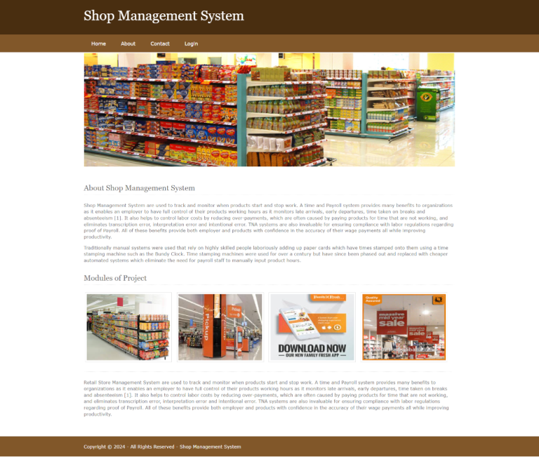 Python Django MySQL Shop Management System Project