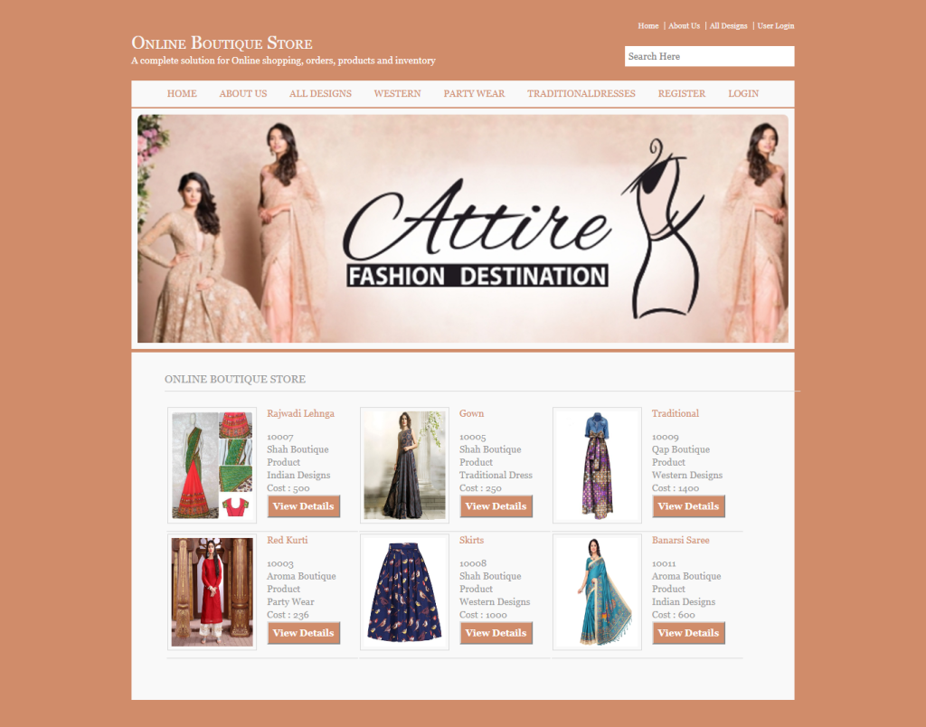 Online Boutique Store — C# ASP.NET & ASP.NET, C# Project Source Code