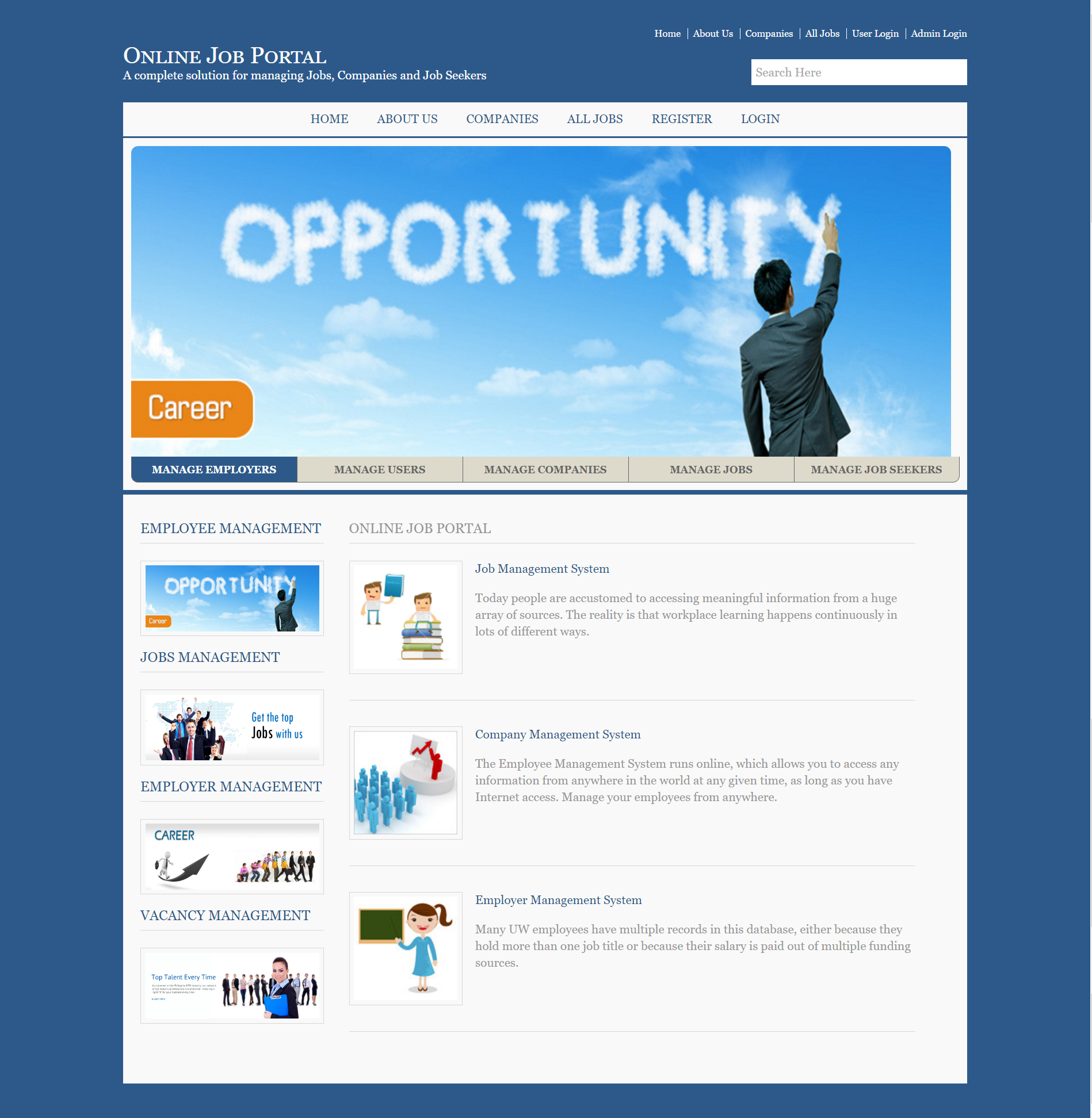 Online Job Portal — C# ASP.NET & ASP.NET, C# Semester Project