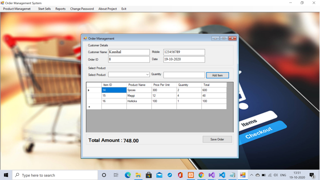 Order Management System — PHP & C# Mini Project