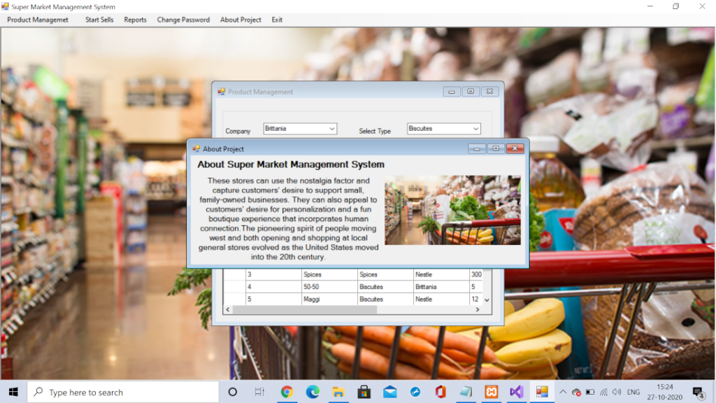 Super Market Management System — PHP & C# Semester Project