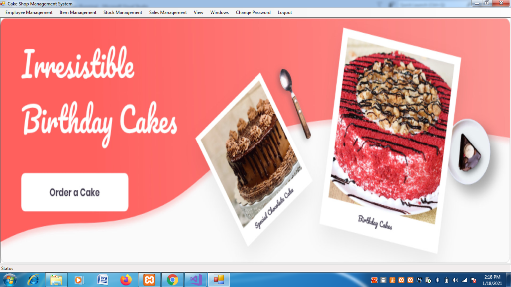 Cake Shop Management System — VB.NET Mini Project