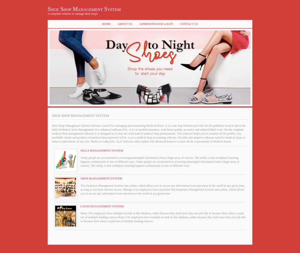 Shoe Shop Management System- Java NetBeans Mini MySQL Project
