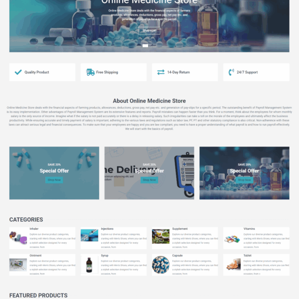 Online Medicine Store