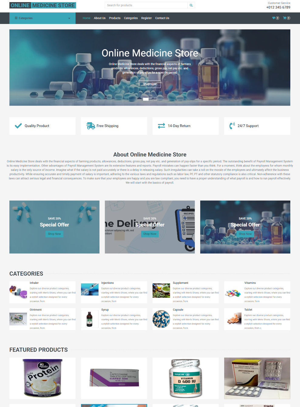 Online Medicine Store- Python Django Web Development Project