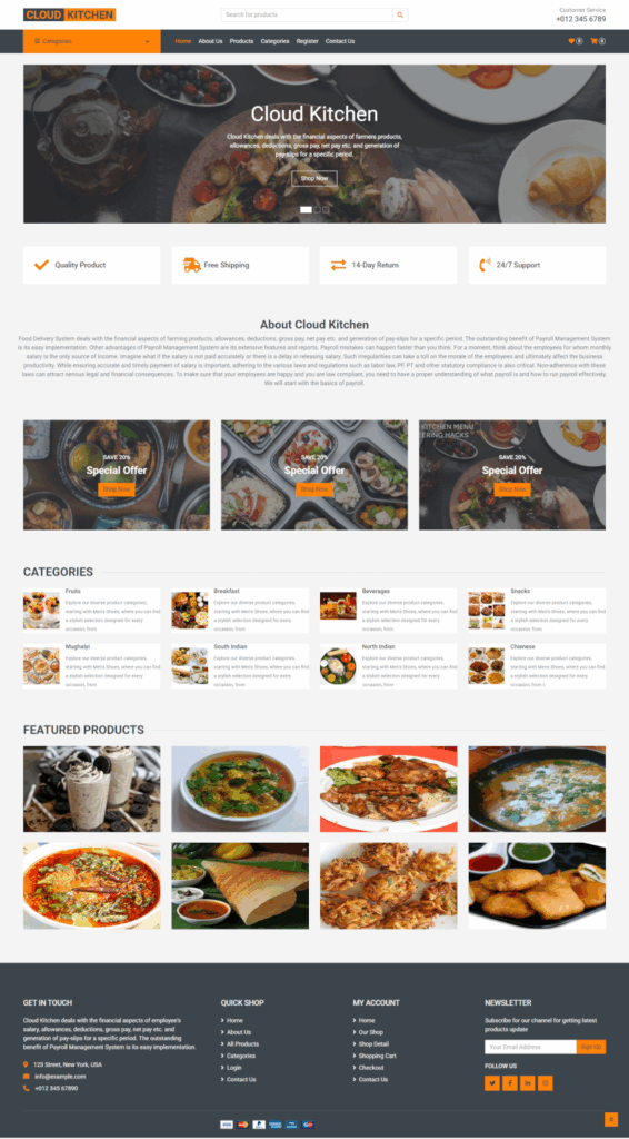 Cloud Kitchen- Python Django Web Project