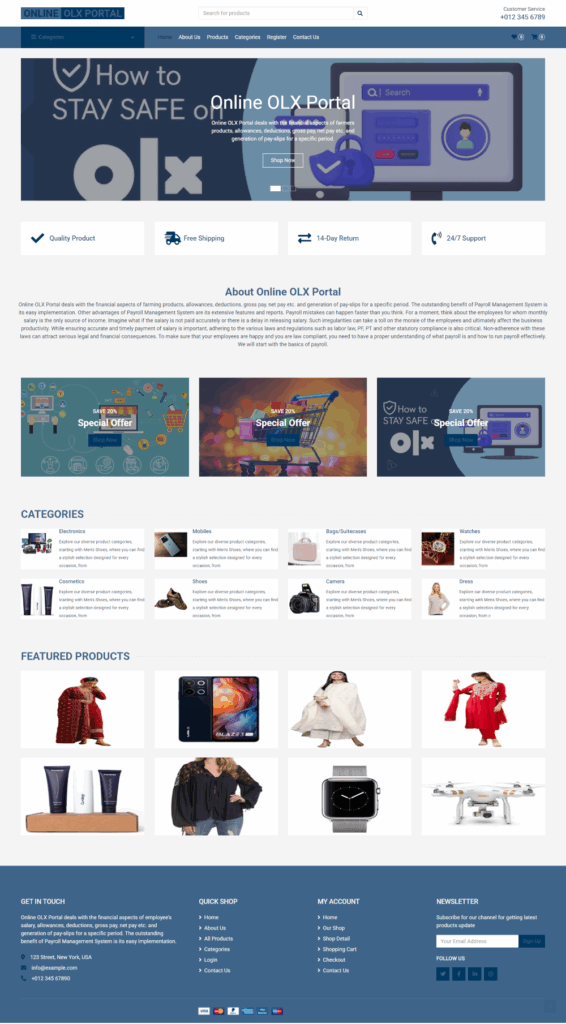 Online OLX Portal - Python Django Web Development Project