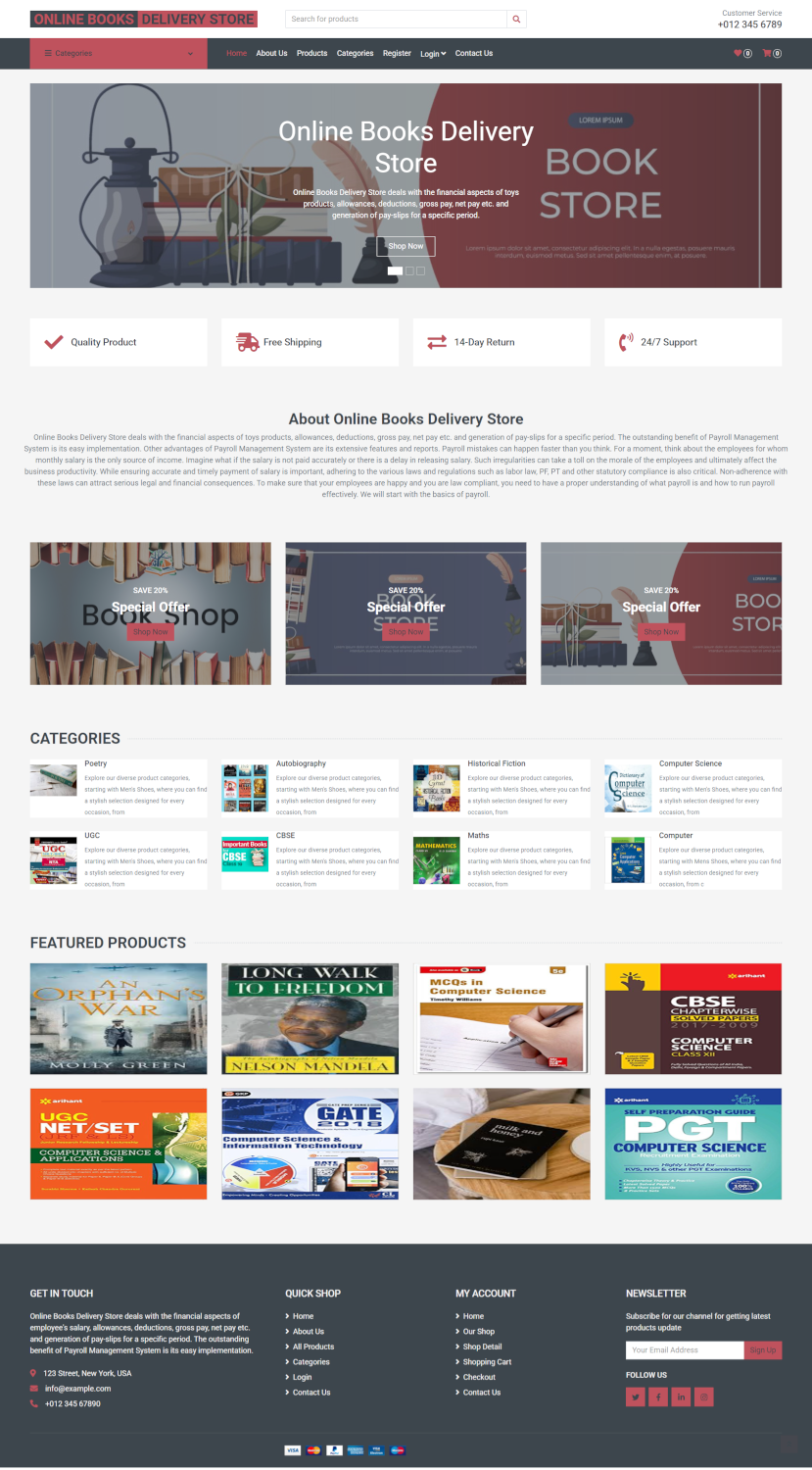 Online Books Delivery Store - Python Django Web Development Project