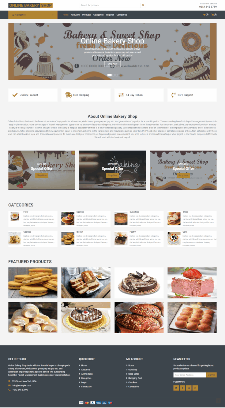 Online Bakery Shop — Python Django Major Project
