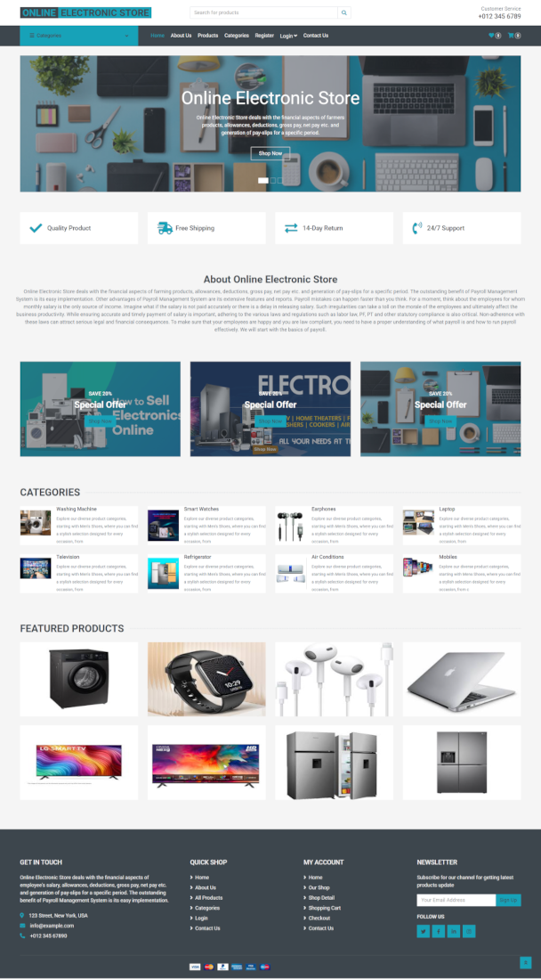 Online Electronic Store - Python Django Web Development Project