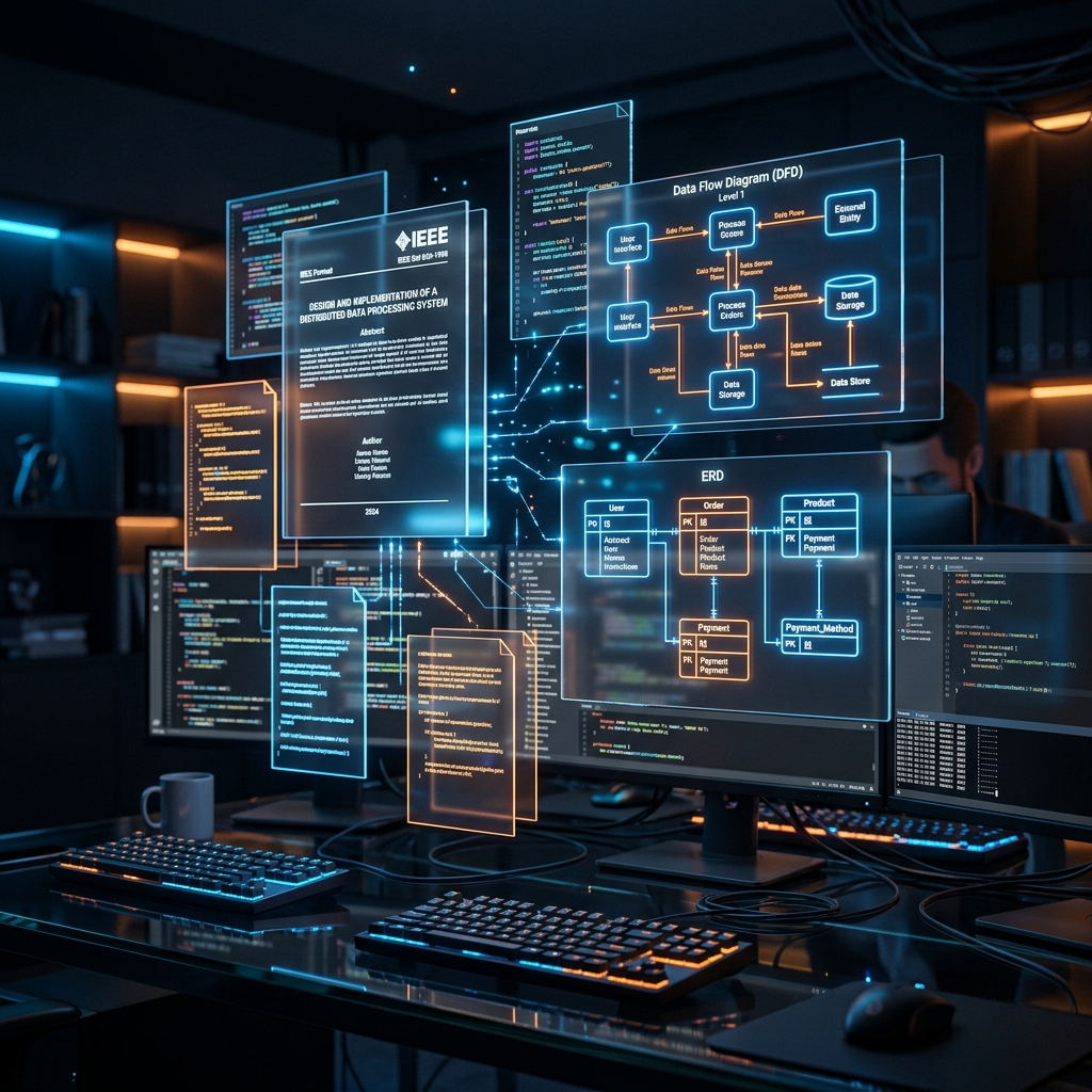 Understanding IEEE Format Project Documentation: DFDs, ER Diagrams, and Test Cases